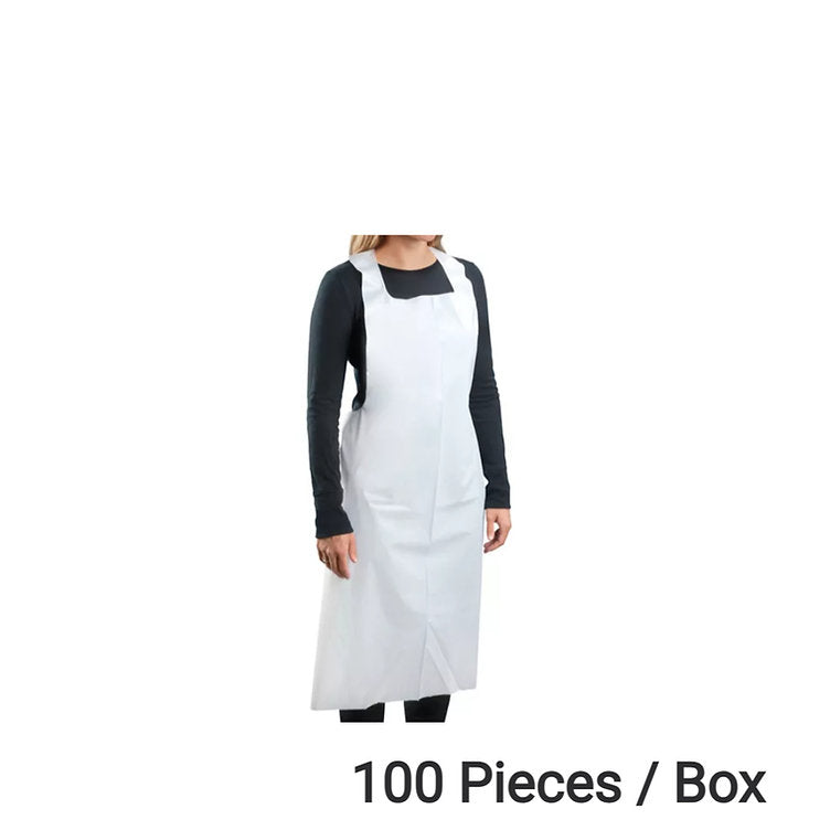 PE Aprons White - 100/pcs