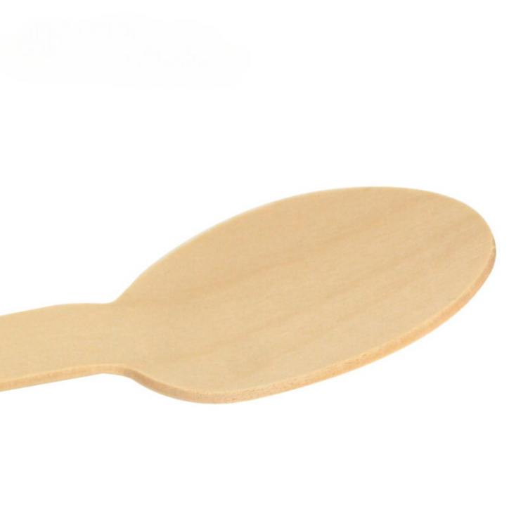 Premium Disposable Wooden 6.2" Spoons - Crafted from Recycled Material