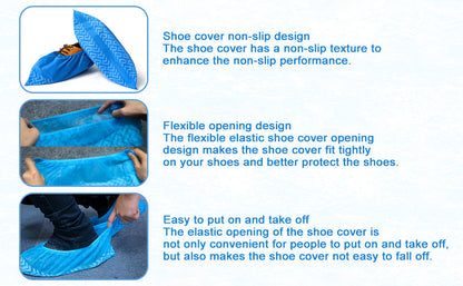 Disposable Nonwoven Shoe Covers - 1 case (1000pcs)