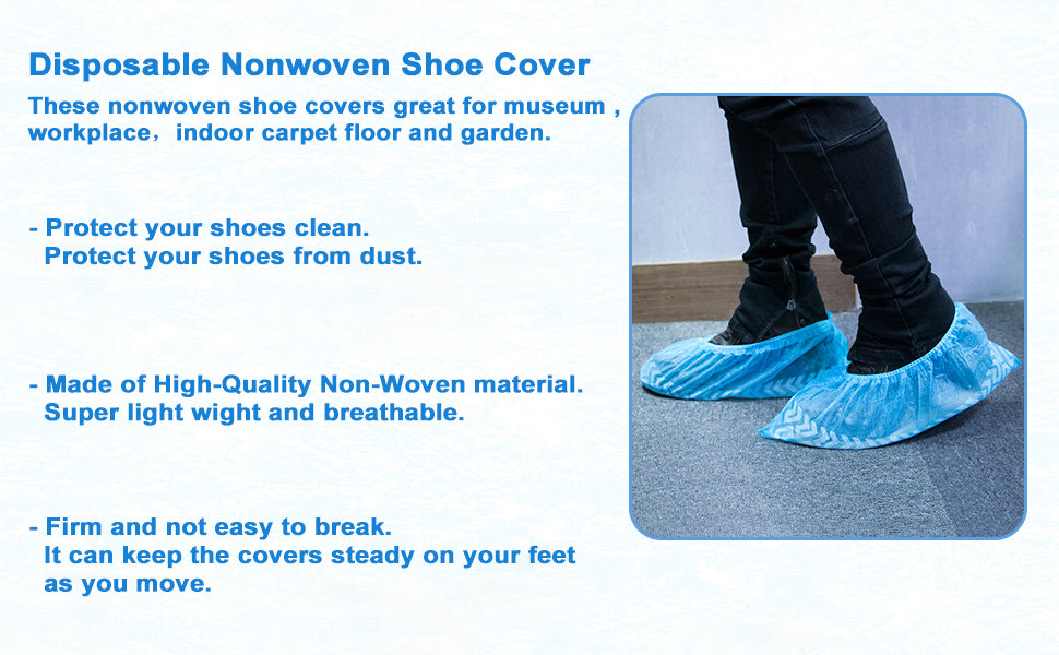 Disposable Nonwoven Shoe Covers - 1 case (1000pcs)